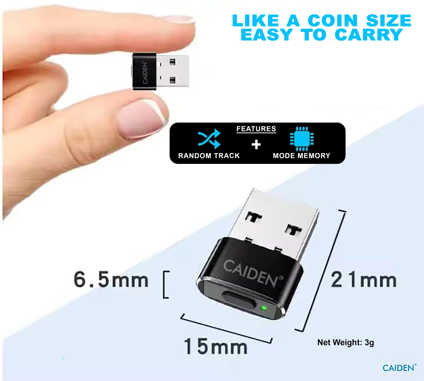 3-Mode USB Mouse Jiggler | Random, Small, and Fast Pointer Tracks | Silent Mouse Mover with Memory Function | Prevents Idle Status for Work From Home
