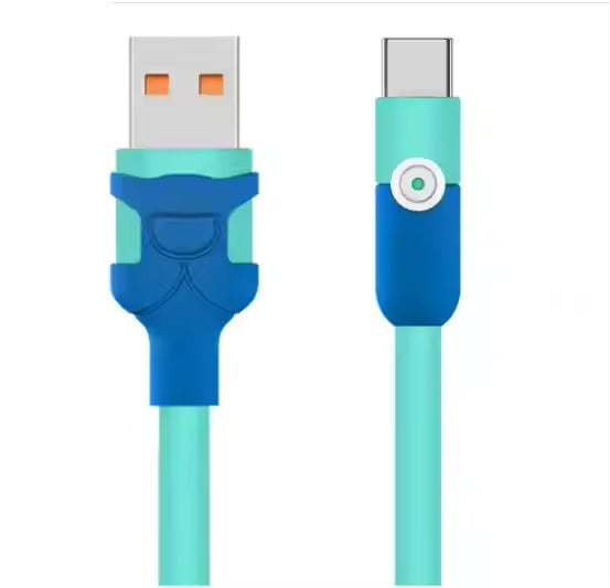 USB to Type C Adorable Liquid Silicone Data Cable Cartoon-Inspired Design Bring Back Happy Memories Perfectly Nostalgia modern functionality makes every charge feel special