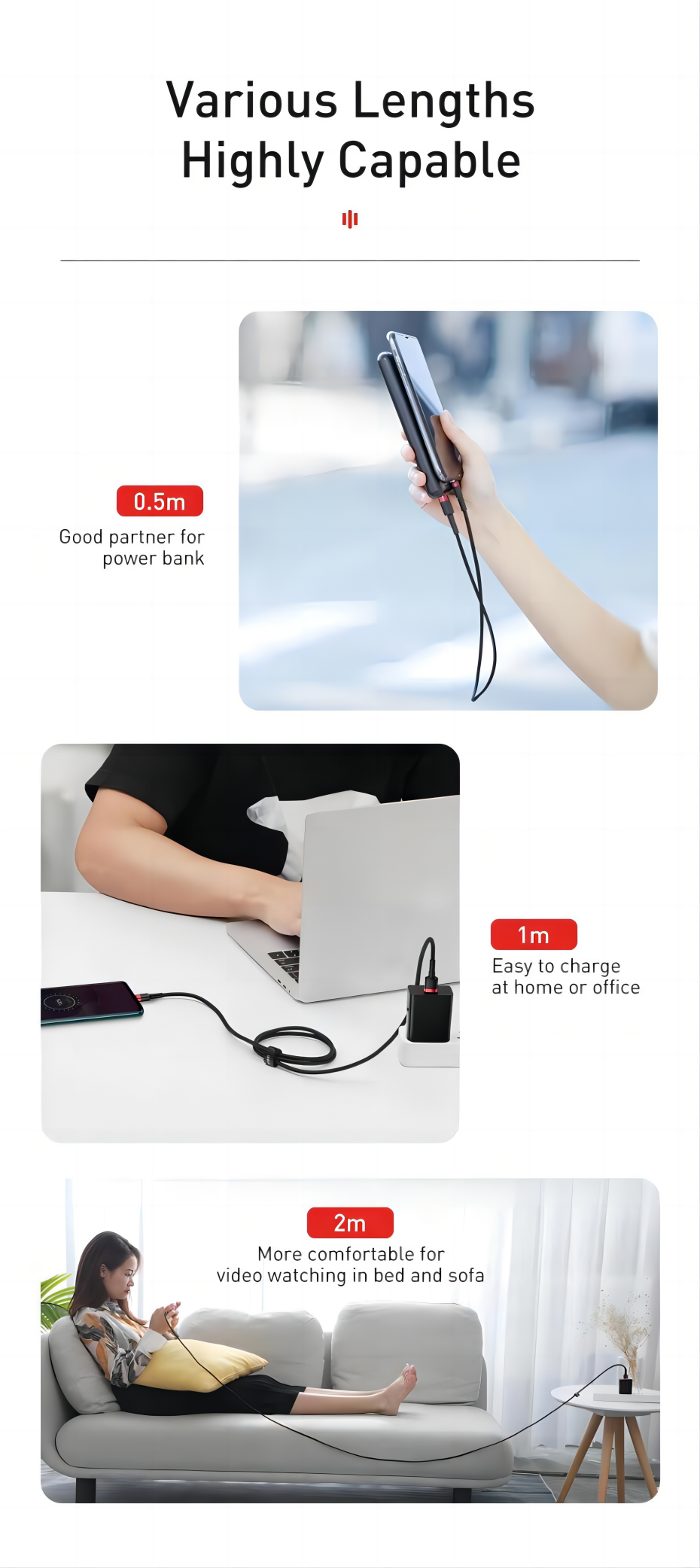 USB to Type-C Premium 65W Nylon Braided Data Cable