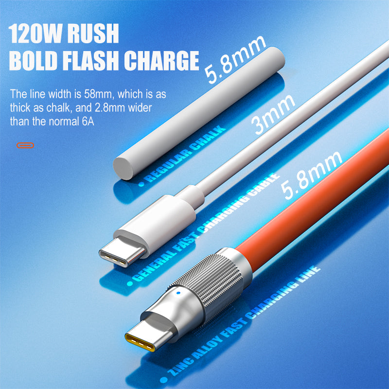 Super Fast Charging Silicone USB To Type C Data Cable