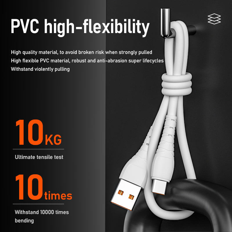USB to Type-C Data Cable – 2A Durable, Fast & Reliable