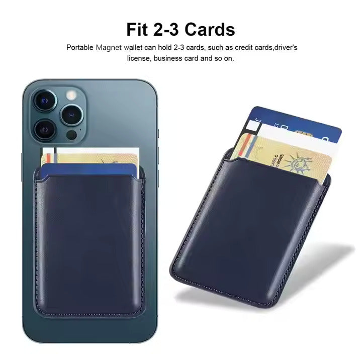 Magsafe PU Leather Wallet for iPhone 12, 13, 14, 15, 16 Pro Max