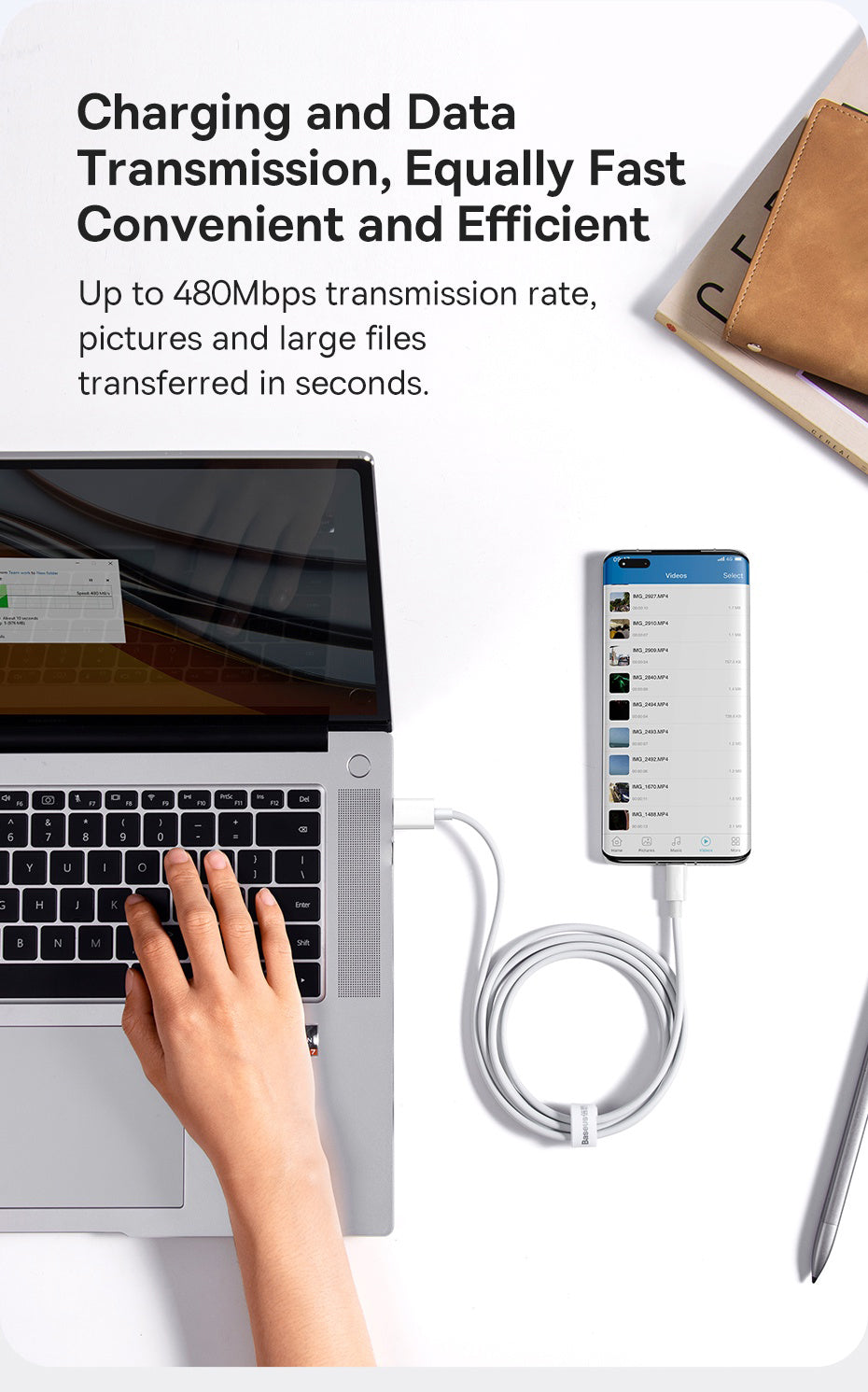 2M USB Type-C Fast Charging Cable – Long, Durable & Efficient