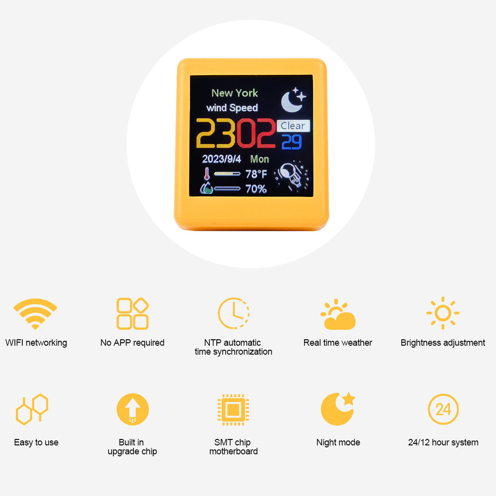WIFI Smart Weather Clock with Digital Album(5 Photos)