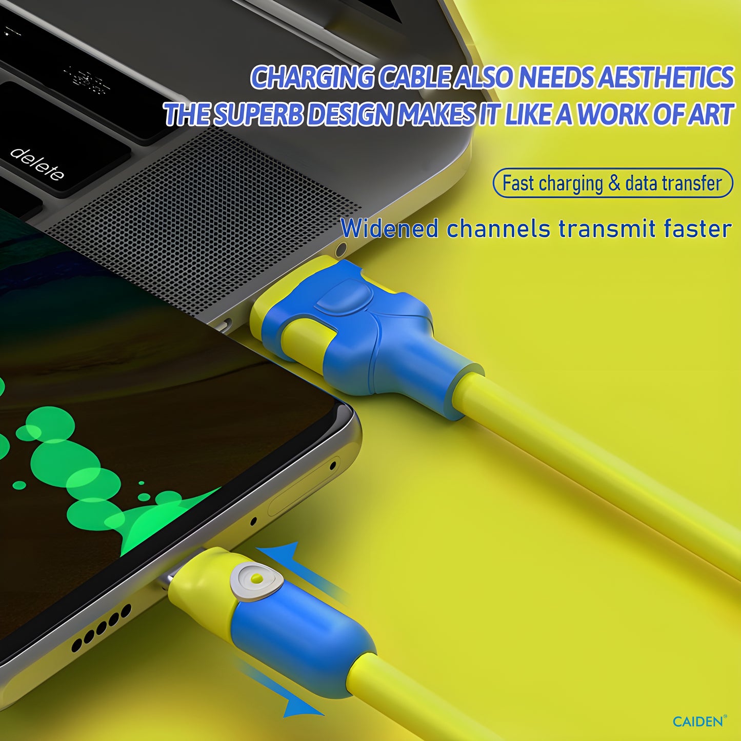USB to Micro Silicon Minions-Inspired Silicone Data Cable