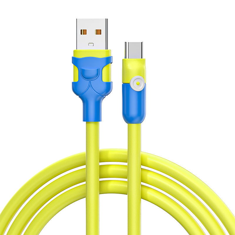 USB to Type C Adorable Liquid Silicone Data Cable Cartoon-Inspired Design Bring Back Happy Memories Perfectly Nostalgia modern functionality makes every charge feel special