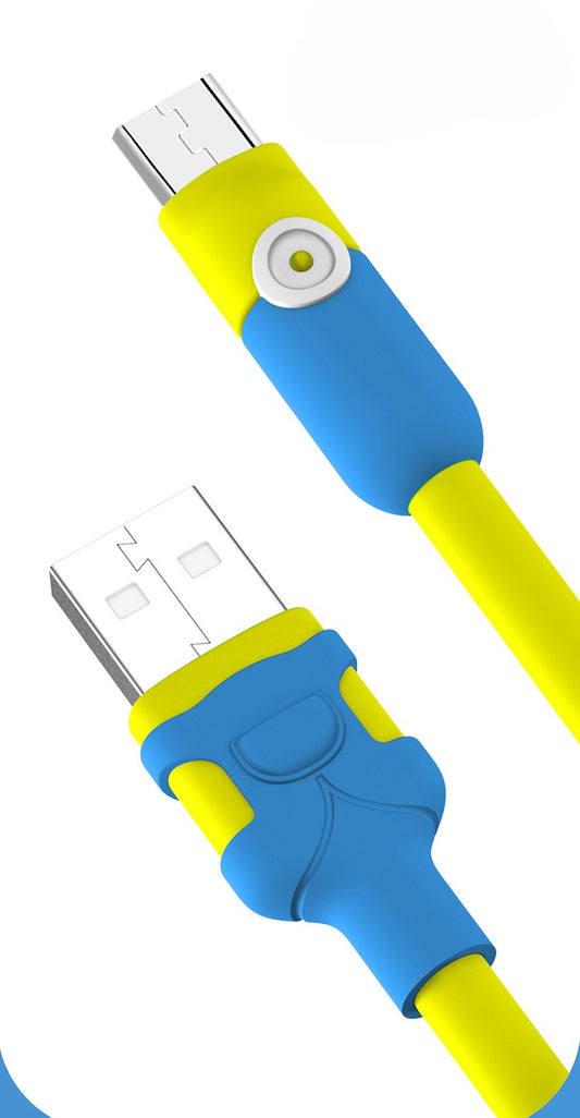 USB to Micro Silicon Minions-Inspired Silicone Data Cable